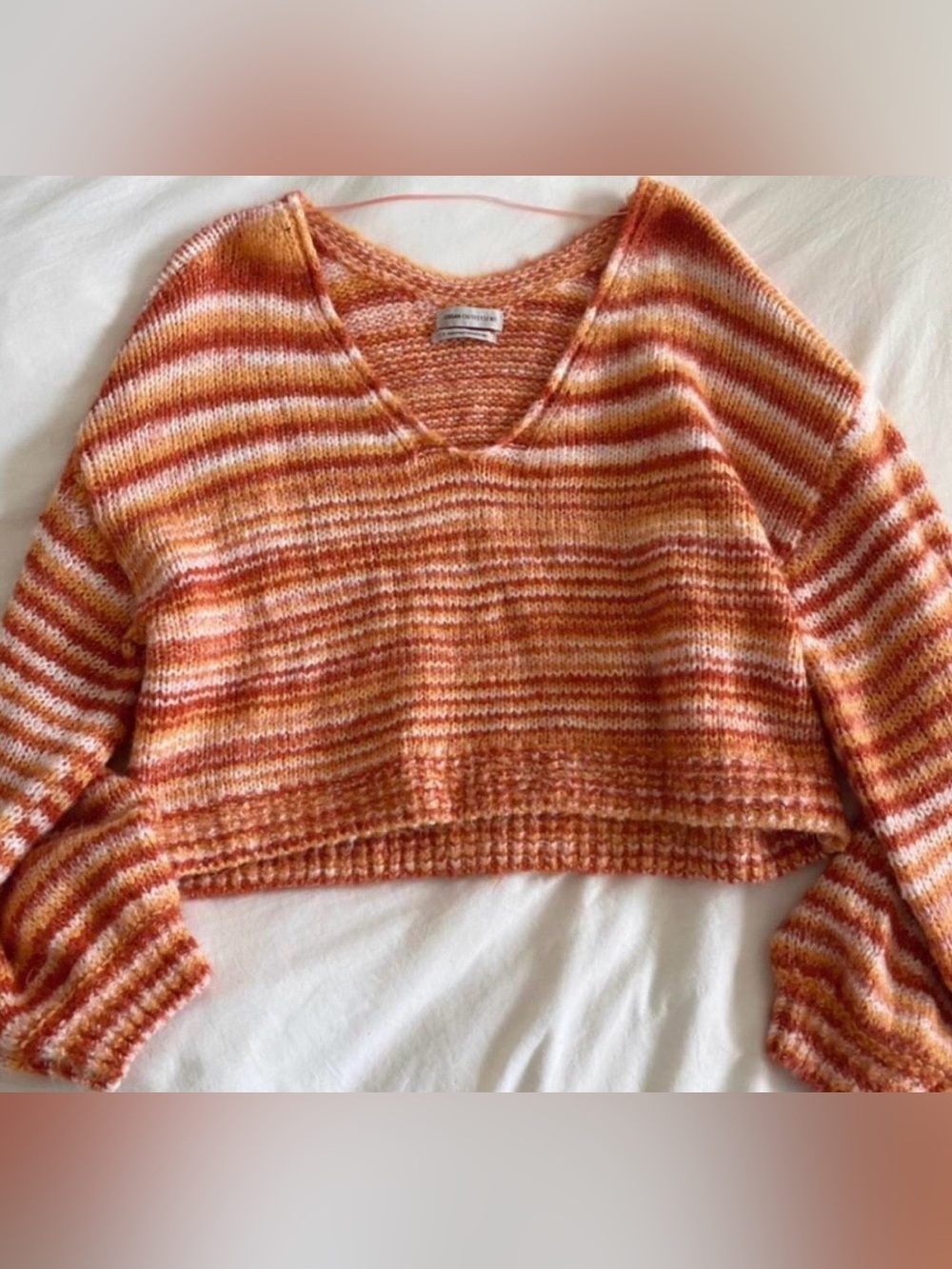 urban outfitters orange striped sweater
